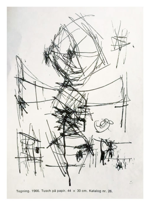 Ernest Mancoba, ink on paper