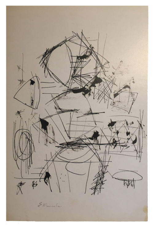 Ernest Mancoba, ink on paper