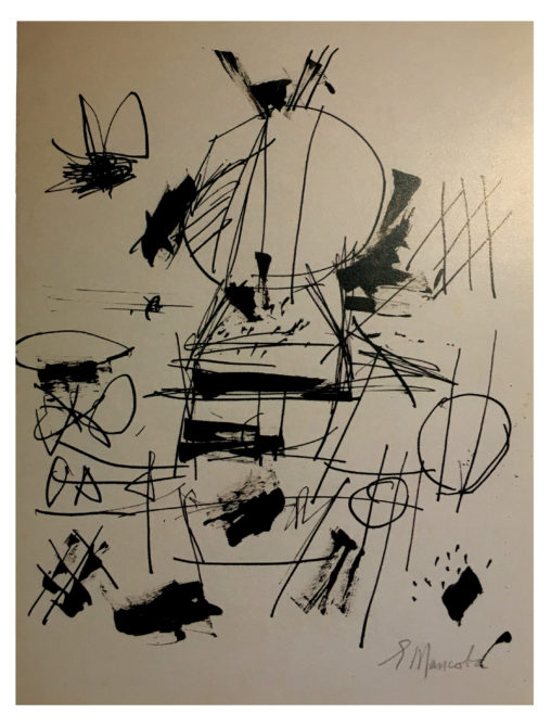 Ernest Mancoba, ink on paper